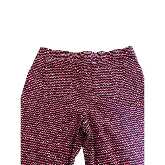 Ellen Tracy Womens Pink & Black Houndstooth Pattern Straight-Leg Pants Size 10 - Picture 9 of 9